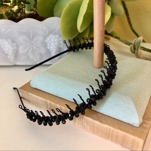Black Beaded Headband
